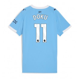 Manchester City Jeremy Doku #11 Thuis tenue Dames 2025-26 Korte Mouw
